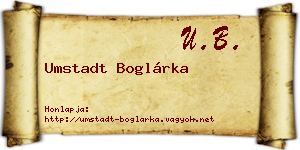 Umstadt Boglárka névjegykártya